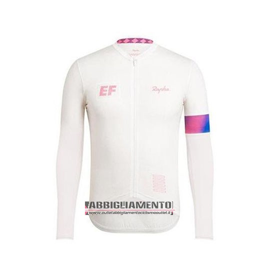 Abbigliamento EF Education First-drapac 2020 Manica Lunga e Calzamaglia Con Bretelle Bianco - Clicca l'immagine per chiudere